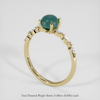 1.83 Ct. Greenish Blue Sapphire Ring, 14K Yellow Gold 2