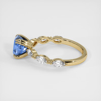 1.39 Ct. Blue Sapphire Ring, 14K Yellow Gold 4