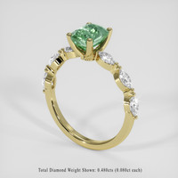 1.66 Ct. Bluish Green Sapphire Ring, 14K Yellow Gold 2