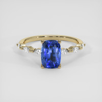 1.31 Ct. Blue Sapphire Ring, 14K Yellow Gold 1