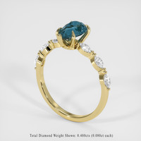 1.68 Ct. Bi Color Sapphire Ring, 14K Yellow Gold 2