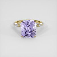 8.43 Ct. Violet Sapphire Ring, 14K Yellow Gold 1