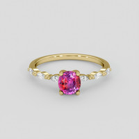 1.05 Ct. Bi Color Sapphire Ring, 14K Yellow Gold 1
