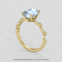 2.99 Ct. Blue Sapphire Ring, 14K Yellow Gold 2