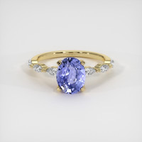 2.57 Ct. Violet Sapphire Ring, 14K Yellow Gold 1
