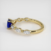 0.44 Ct. Blue Sapphire Ring, 14K Yellow Gold 4