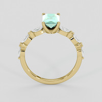 1.65 Ct. Bluish Green Sapphire Ring, 14K Yellow Gold 3