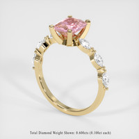 1.71 Ct. Pink Sapphire Ring, 14K Yellow Gold 2
