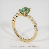 1.61 Ct. Green Sapphire Ring, 14K Yellow Gold 2
