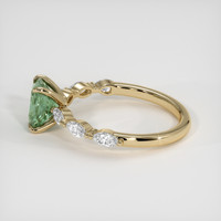 1.61 Ct. Green Sapphire Ring, 14K Yellow Gold 4