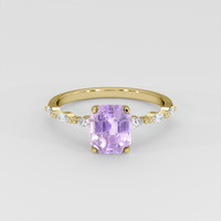 2.15 Ct. Purple Sapphire Ring, 14K Yellow Gold 1