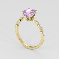 2.15 Ct. Purple Sapphire Ring, 14K Yellow Gold 2