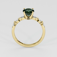 2.14 Ct. Green Sapphire Ring, 14K Yellow Gold 3