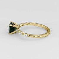 2.14 Ct. Green Sapphire Ring, 14K Yellow Gold 4