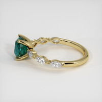 1.55 Ct. Bluish Green Sapphire Ring, 14K Yellow Gold 4
