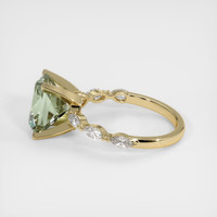 3.80 Ct. Yellowish Green Sapphire Ring, 14K Yellow Gold 4