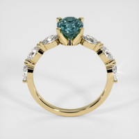 1.44 Ct. Greenish Blue Sapphire Ring, 14K Yellow Gold 3