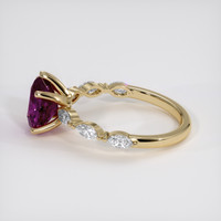 2.03 Ct. Pinkish Purple Sapphire Ring, 14K Yellow Gold 4