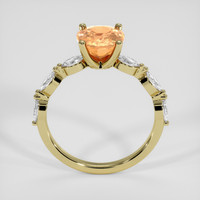 2.04 Ct. Peach Sapphire Ring, 14K Yellow Gold 3