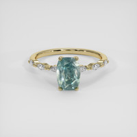 2.29 Ct. Bluish Green Sapphire Ring, 14K Yellow Gold 1