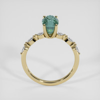2.29 Ct. Bluish Green Sapphire Ring, 14K Yellow Gold 3