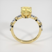 3.02 Ct. Orangish Yellow Sapphire Ring, 14K Yellow Gold 3