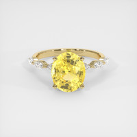 5.04 Ct. Yellow Sapphire Ring, 14K Yellow Gold 1