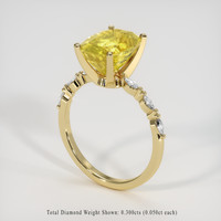 4.38 Ct. Yellow Sapphire Ring, 14K Yellow Gold 2