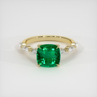 2.41 Ct. Emerald Ring, 18K Yellow Gold 1