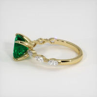2.41 Ct. Emerald Ring, 18K Yellow Gold 4