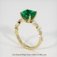 2.18 Ct. Emerald Ring, 18K Yellow Gold 2