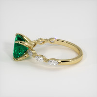 2.18 Ct. Emerald Ring, 18K Yellow Gold 4