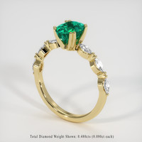 1.18 Ct. Emerald Ring, 18K Yellow Gold 2