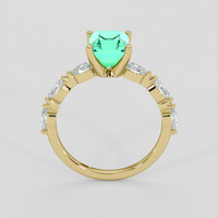 1.46 Ct. Emerald Ring, 18K Yellow Gold 3