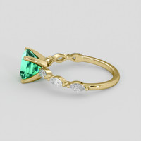 1.46 Ct. Emerald Ring, 18K Yellow Gold 4
