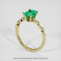 1.27 Ct. Emerald Ring, 18K Yellow Gold 2