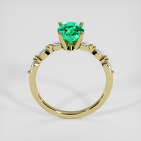 1.27 Ct. Emerald Ring, 18K Yellow Gold 3