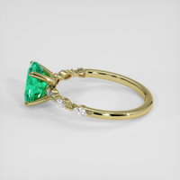 1.27 Ct. Emerald Ring, 18K Yellow Gold 4