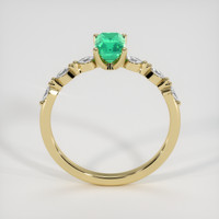 0.75 Ct. Emerald Ring, 18K Yellow Gold 3