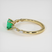 0.75 Ct. Emerald Ring, 18K Yellow Gold 4