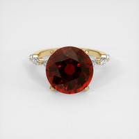 8.50 Ct. Orangish Red Spessartite Garnet Ring, 18K Yellow Gold 1