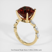 8.50 Ct. Orangish Red Spessartite Garnet Ring, 18K Yellow Gold 2