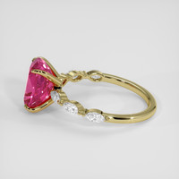 3.03 Ct. Pinkish Red Rubellite Tourmaline Ring, 18K Yellow Gold 4
