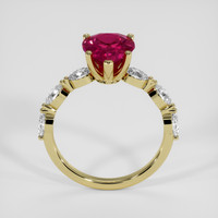 2.26 Ct. Pinkish Red Rubellite Tourmaline Ring, 18K Yellow Gold 3