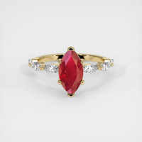 1.31 Ct. Ruby Ring, 18K Yellow Gold 1