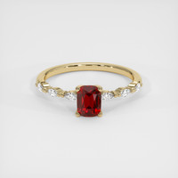 1.01 Ct. Ruby Ring, 18K Yellow Gold 1