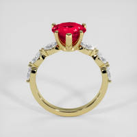 2.11 Ct. Pinkish Red Ruby Ring, 18K Yellow Gold 3