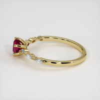 0.67 Ct. Ruby Ring, 18K Yellow Gold 4