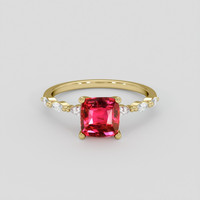 2.02 Ct. Ruby Ring, 18K Yellow Gold 1