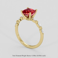 2.02 Ct. Ruby Ring, 18K Yellow Gold 2
